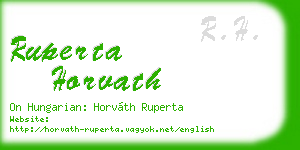 ruperta horvath business card